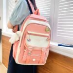 ⁦Ensemble de sacs d’école Kawai pour adolescents 4Pcs GUORANCHAO Rose – محفظة 4 قطع كاواي وردي⁩ - الصورة ⁦3⁩