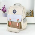 ⁦Sac à Dos pour Enfants avec Trousse Assortie KBAG Beige – حقيبة ظهر مدرسية للأطفال مع مقلمة بيج⁩ - الصورة ⁦2⁩
