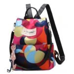 Sac à dos oxford Antivol étanche pour femmes – multicouleur – حقيبة ظهر أكسفورد مقاومة للماء ومضادة للسرقة للنساء