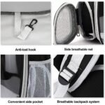 ⁦Sac à dos de transport pour chat avec design ventilé – محفظة ظهر للحيوانات الأليفة⁩ - الصورة ⁦7⁩