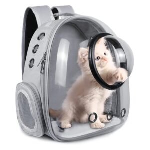 Sac à dos de transport pour chat avec design ventilé – محفظة ظهر للحيوانات الأليفة
