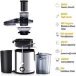 ⁦Centrifugeuse Extracteur de Jus 1500W pour Fruits et Légumes 2 vitesses – عصارة كهربائية⁩ - الصورة ⁦6⁩