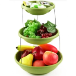 ⁦Bol torsadé pliable à 3 niveaux pour les trempettes et les bonbons⁩ - الصورة ⁦2⁩