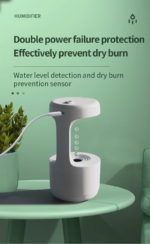 ⁦Réveil et Humidificateur d’air gouttelettes d’eau Anti-gravité 800ml⁩ - الصورة ⁦6⁩