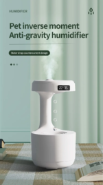 ⁦Réveil et Humidificateur d’air gouttelettes d’eau Anti-gravité 800ml⁩ - الصورة ⁦7⁩
