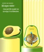 ⁦Boule murale en forme d'avocat et d'herbe à chat, jouets à lécher comestibles, friandises rotatives pour chaton, 360⁩ - الصورة ⁦2⁩