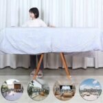 ⁦Sèche linge Aluminium à 4 Roues Design Bois – مجفف ملابس مع عجلات مخفية⁩ - الصورة ⁦4⁩