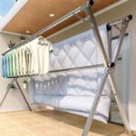 ⁦Séchoir à linge rétractable pour économiser de l’espace en acier inoxydable – علاقة ملابس الغسيل⁩ - الصورة ⁦3⁩