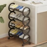 ⁦Étagère à Chaussures Design Compact avec Roulettes – حامل أحذية مبتكر متنقل⁩ - الصورة ⁦2⁩