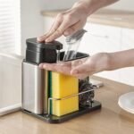 ⁦Distributeur de savon et organisateur d’accessoires pour cuisine – موزع صابون ومنظم أدوات المطبخ 2في1⁩ - الصورة ⁦4⁩