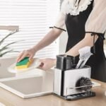 ⁦Distributeur de savon et organisateur d’accessoires pour cuisine – موزع صابون ومنظم أدوات المطبخ 2في1⁩ - الصورة ⁦2⁩