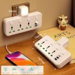 ⁦Multiprise Murale LED avec 2 ports USB-A et 1 port USB-C (charge rapide) – مقبس طاقة مقبس طاقة مع منافذ شحن⁩ - الصورة ⁦2⁩