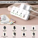 ⁦Multiprise Murale LED avec 2 ports USB-A et 1 port USB-C (charge rapide) – مقبس طاقة مقبس طاقة مع منافذ شحن⁩ - الصورة ⁦3⁩