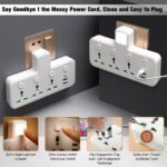 ⁦Multiprise Murale LED avec 2 ports USB-A et 1 port USB-C (charge rapide) – مقبس طاقة مقبس طاقة مع منافذ شحن⁩ - الصورة ⁦4⁩