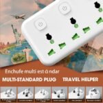 ⁦Multiprise Murale LED avec 2 ports USB-A et 1 port USB-C (charge rapide) – مقبس طاقة مقبس طاقة مع منافذ شحن⁩ - الصورة ⁦6⁩