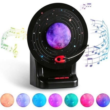 Haut Parleur Bluetooth avec lampe lunaire LED 3D à 7 couleurs réglables – مكبر صوت بلوتوث