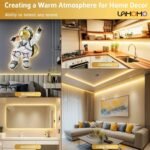 ⁦Bande LED lumineuse à détecteur de mouvement pour lit 3000K lumière chaude App Control⁩ - الصورة ⁦4⁩