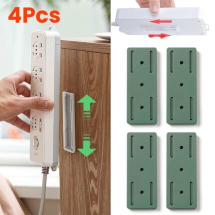 Ensemble de Support Mural sans Poinçon Auto-Adhésif 4PCS