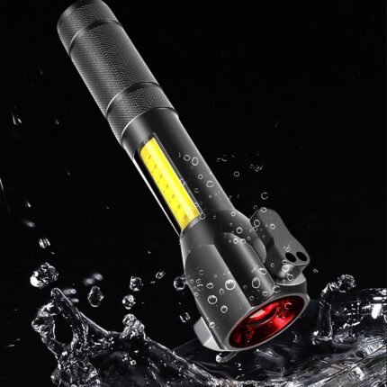 Lampe de poche rechargeable à LED avec brise vitre intégré - 300 Lumens