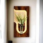 Panneau Mural Décoratif avec Éclairage LED Design Moderne en Bois V2