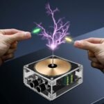 ⁦Bluetooth Mini Music Tesla Coil Kit,10 Cm Solid State Touchable Artificial Lightning⁩ - الصورة ⁦4⁩