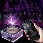⁦Bluetooth Mini Music Tesla Coil Kit,10 Cm Solid State Touchable Artificial Lightning⁩ - الصورة ⁦2⁩