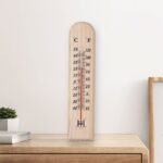 thermomètre en bois pour intérieur ou extérieur 25cm