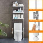 ⁦Étagère de salle de bain au-dessus des toilettes à 3 niveaux⁩ - الصورة ⁦3⁩
