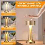 ⁦lampe de table LED avec capteur tactile et 3 modes d’éclairage à intensité variable – مصباح ديكور⁩ - الصورة ⁦3⁩