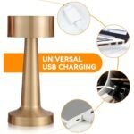 ⁦lampe de table LED avec capteur tactile et 3 modes d’éclairage à intensité variable – مصباح ديكور⁩ - الصورة ⁦7⁩