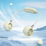 ⁦Ventilateur De Cou Rechargeable À 3 Vitesses DM68A – مروحة عنق⁩ - الصورة ⁦4⁩