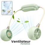 Ventilateur De Cou Rechargeable À 3 Vitesses DM68A – مروحة عنق