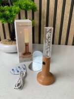 ⁦Applique murale rechargeable en bois avec détecteur de mouvement effet glow – مصباح جداري محمول⁩ - الصورة ⁦6⁩