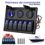 ⁦Panneau de commande 12 V pour Bateau avec Affichage de Voltage – لوحة تحكم⁩ - الصورة ⁦2⁩