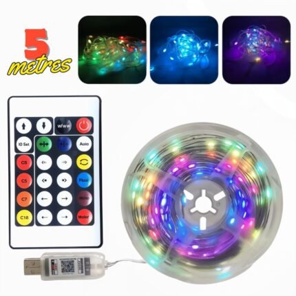 Guirlande LED RGB Intelligente USB avec App 5m - شريط إضاءة بطول 5 أمتار