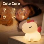 ⁦Veilleuse en Silicone Forme Unicorne pour Chambre d’enfant Rechargeable⁩ - الصورة ⁦2⁩