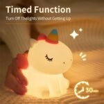 ⁦Veilleuse en Silicone Forme Unicorne pour Chambre d’enfant Rechargeable⁩ - الصورة ⁦3⁩