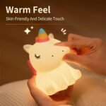⁦Veilleuse en Silicone Forme Unicorne pour Chambre d’enfant Rechargeable⁩ - الصورة ⁦4⁩