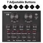 ⁦V8 Externe Live Carte Son avec Microphone Set – بطاقة صوت مع ميكروفون للتسجيلات الصوتية⁩ - الصورة ⁦2⁩