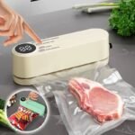 Mini scelleuse sous vide et Extracteur d’air portable 60 kPa avec 3 niveaux de température – جهاز تفريغ الهواء وغلق الأكياس