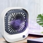 Mini ventilateur carré rechargeable par USB – مروحة مكتب قابلة للشحن