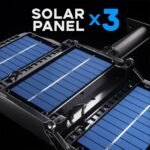 ⁦Lampes Solaires Extérieure Super lumineuse avec 3 Panneaux 800LED et Télécommande – مصباح خارجي بالطاقة الشمسية مع يد تحكم⁩ - الصورة ⁦2⁩