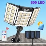 Lampes Solaires Extérieure Super lumineuse avec 3 Panneaux 800LED et Télécommande – مصباح خارجي بالطاقة الشمسية مع يد تحكم