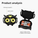 ⁦Lampe frontale à LED en Forme de Hibou WT209 – مصباح رأس على شكل بومة⁩ - الصورة ⁦6⁩