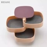 ⁦boîte de rangement pour bijoux multi-couches avec mirroir⁩ - الصورة ⁦3⁩