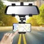 ⁦Support smartphone réglable pour rétroviseur de voiture 360 degrés⁩ - الصورة ⁦2⁩