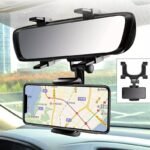 ⁦Support smartphone réglable pour rétroviseur de voiture 360 degrés⁩ - الصورة ⁦7⁩