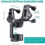 ⁦Support smartphone réglable pour rétroviseur de voiture 360 degrés⁩ - الصورة ⁦6⁩