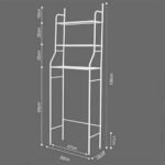 ⁦support de rangement en acier inoxydable pour salle de bain WC⁩ - الصورة ⁦5⁩