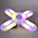 ⁦Ampoule RGB pliante haut-parleur Bluetooth, télécommande E27,48W⁩ - الصورة ⁦3⁩